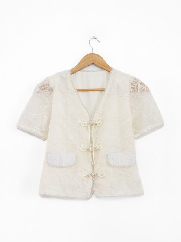 Blusa de Encaje Lazos