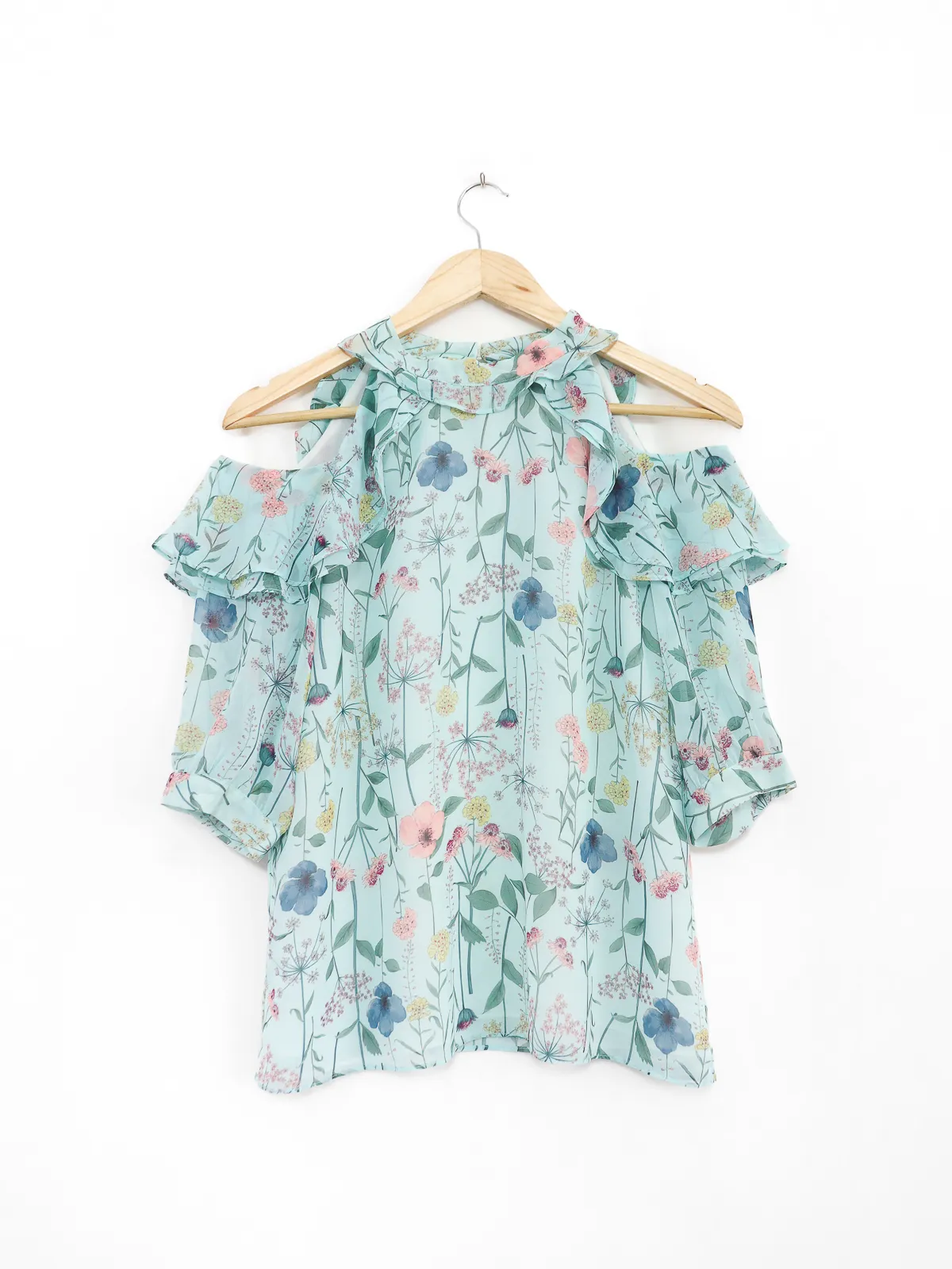 Blusa verde Floreada