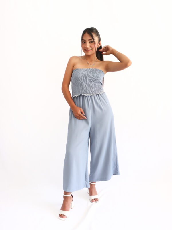 Enterizo azul claro Strapless