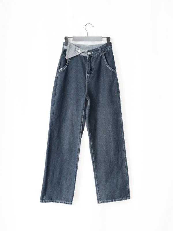 Jeans wide leg Azul
