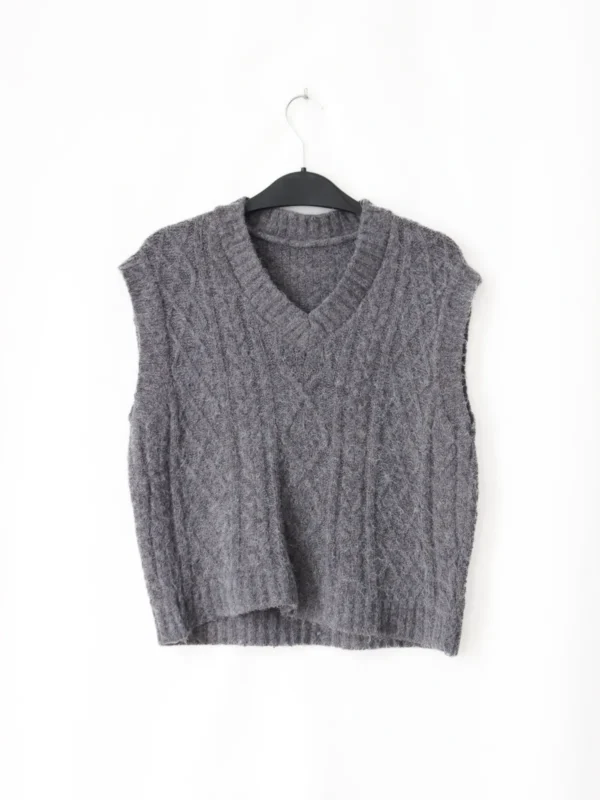 Chaleco tejido Gris